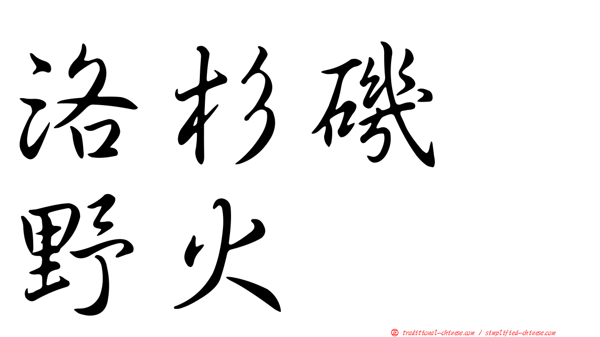 洛杉磯　野火